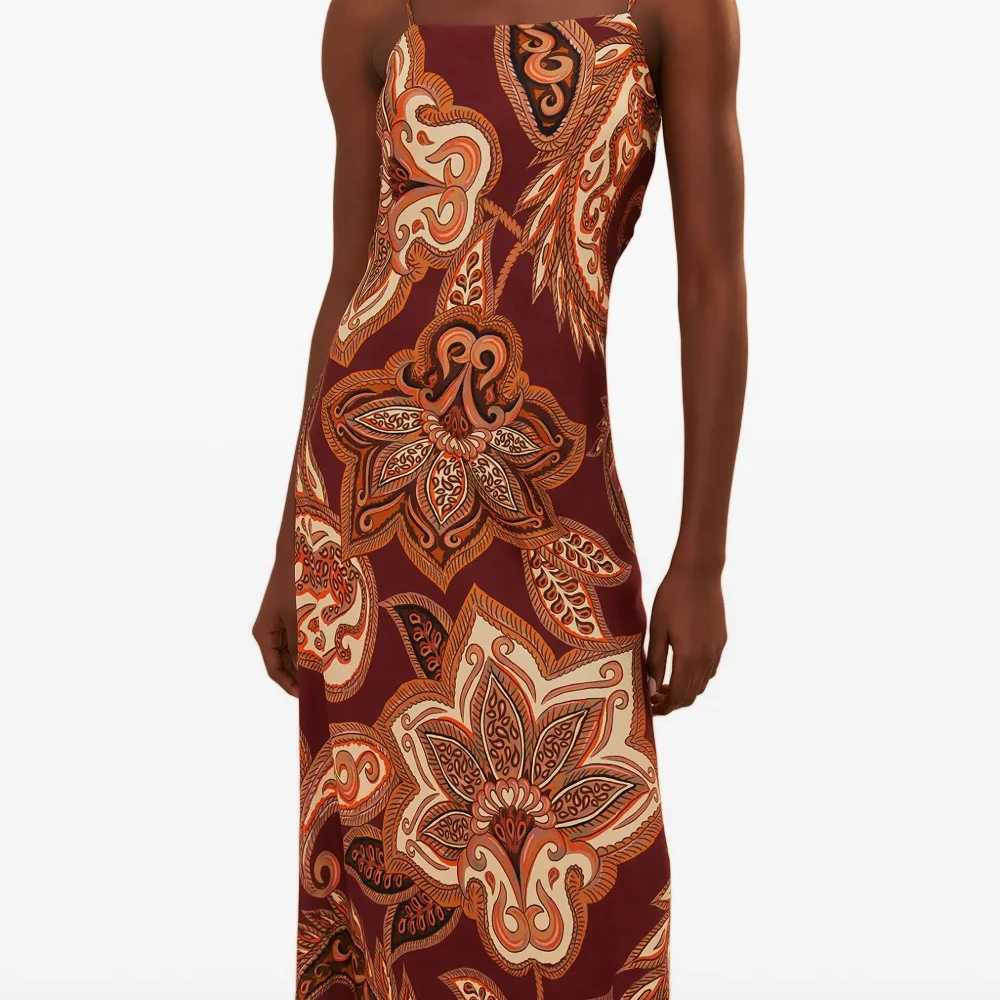 Платье макси с леопардовым принтом