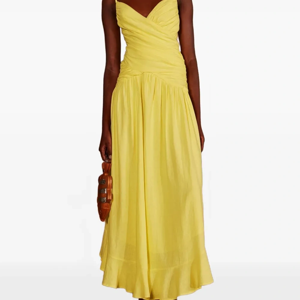 Платье макси с оборками