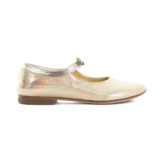 Балетки с эффектом металлик