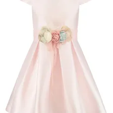 Платье с цветочной аппликацией