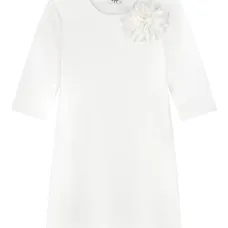 Платье с цветочной аппликацией