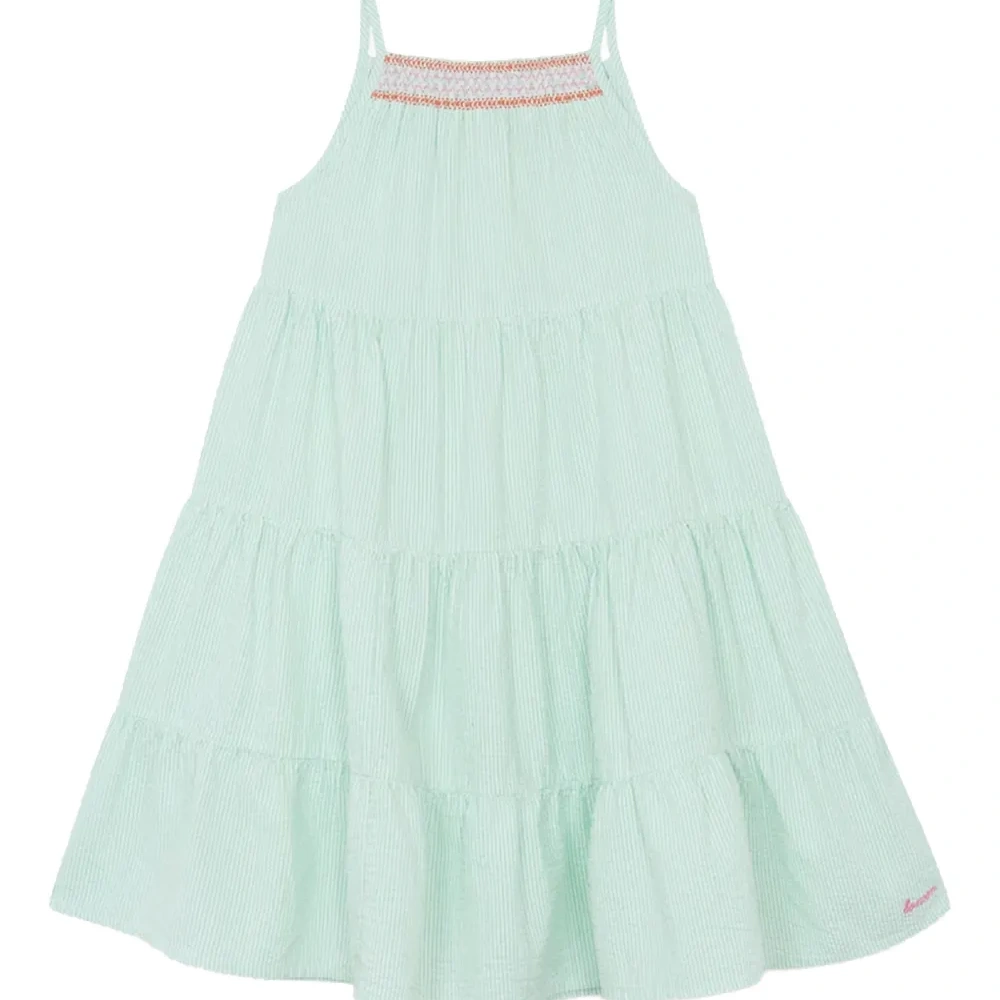 Ярусное платье с полосками