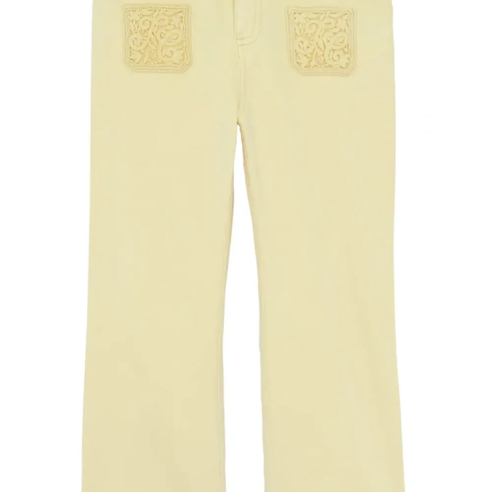 Брюки с кружевной вышивкой