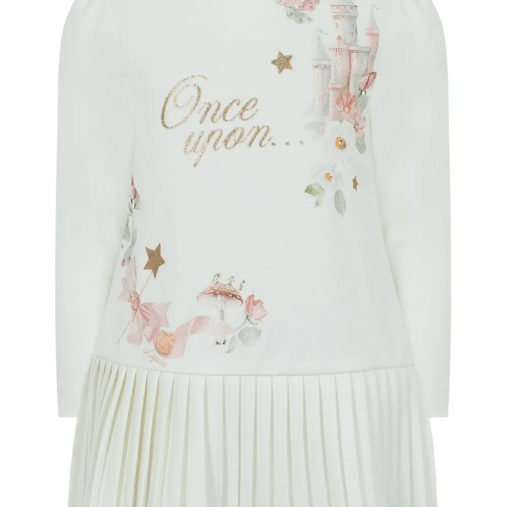 Платье с цветочным принтом и складками