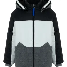 куртка в стиле колор-блок с капюшоном