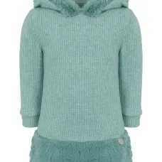 платье из искусственного меха с капюшоном