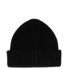 Шерстяная шапка в рубчик
