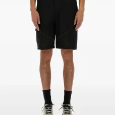 Шорты с сетчатыми вставками и поясом