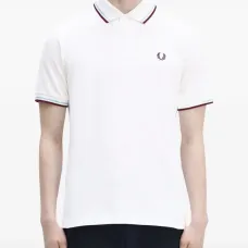 Рубашка поло с полосками на воротнике