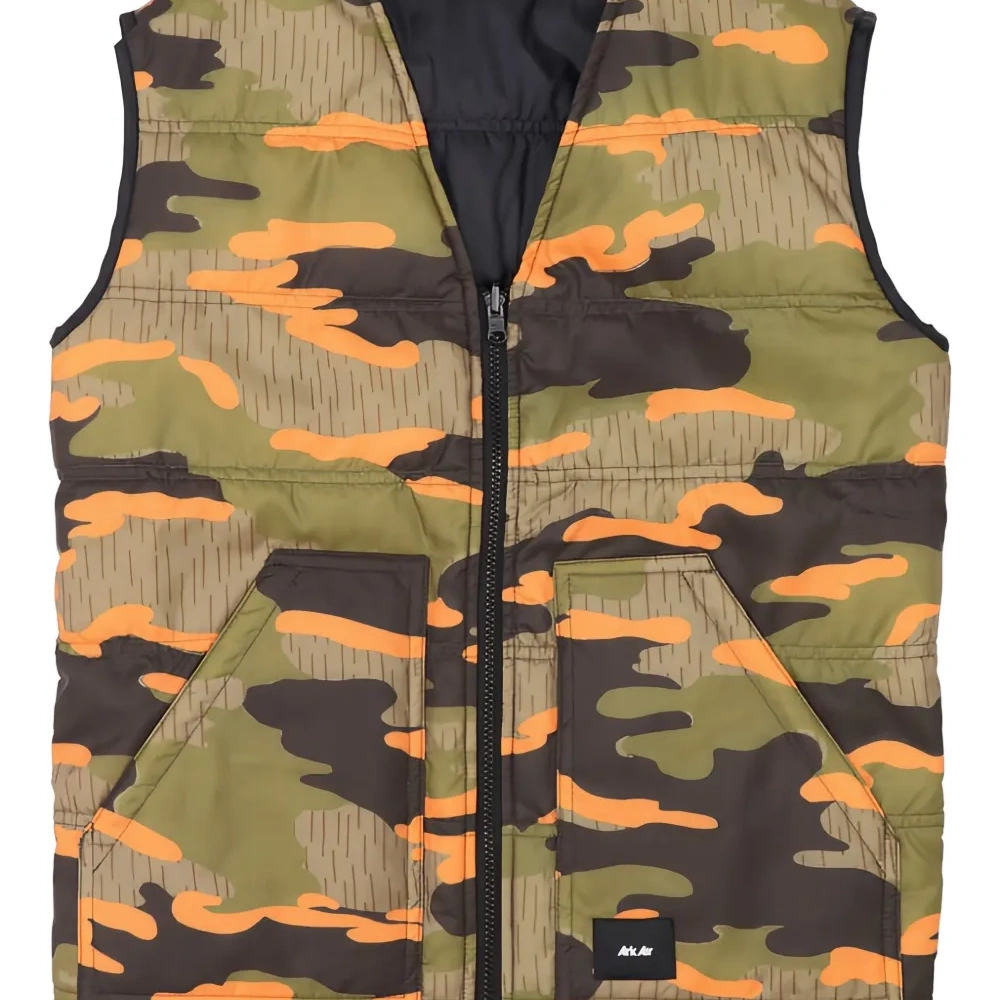 Двусторонний жилет на молнии с узором