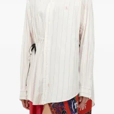 Полосатое платье с кулиской