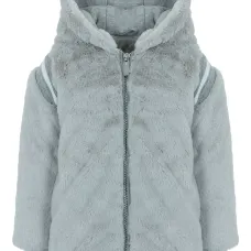 Шуба из искусственного меха с капюшоном