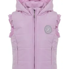 Стеганый жилет с оборками