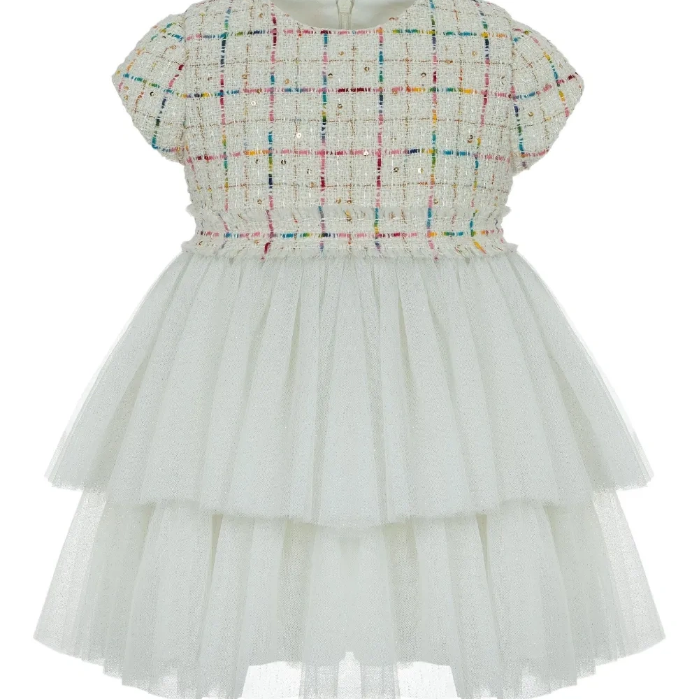 твидовое платье с пайетками