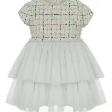 твидовое платье с пайетками