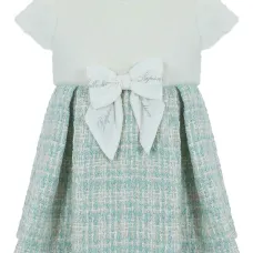 Твидовое платье с бантом