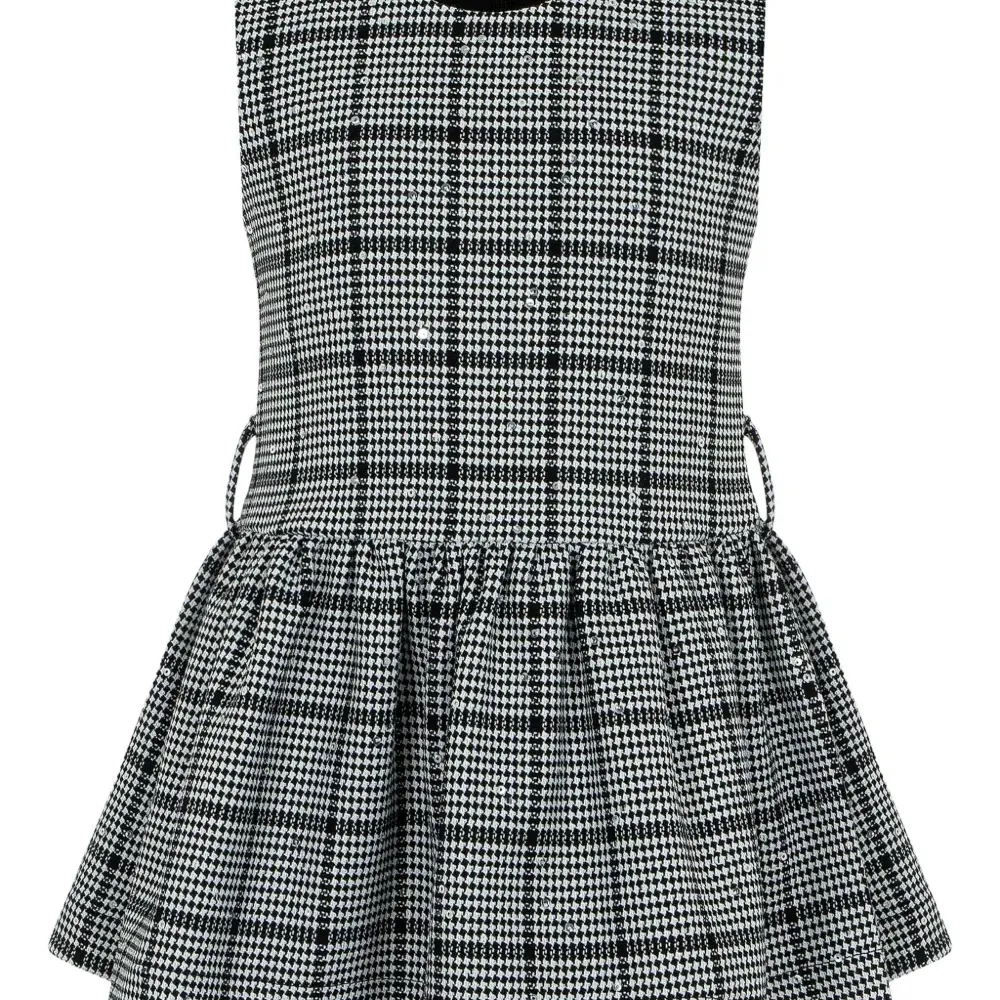 декорированное платье в клетку