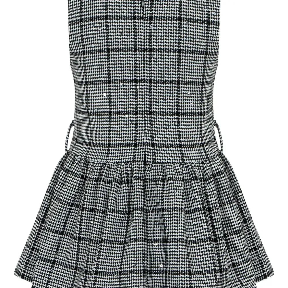 декорированное платье в клетку