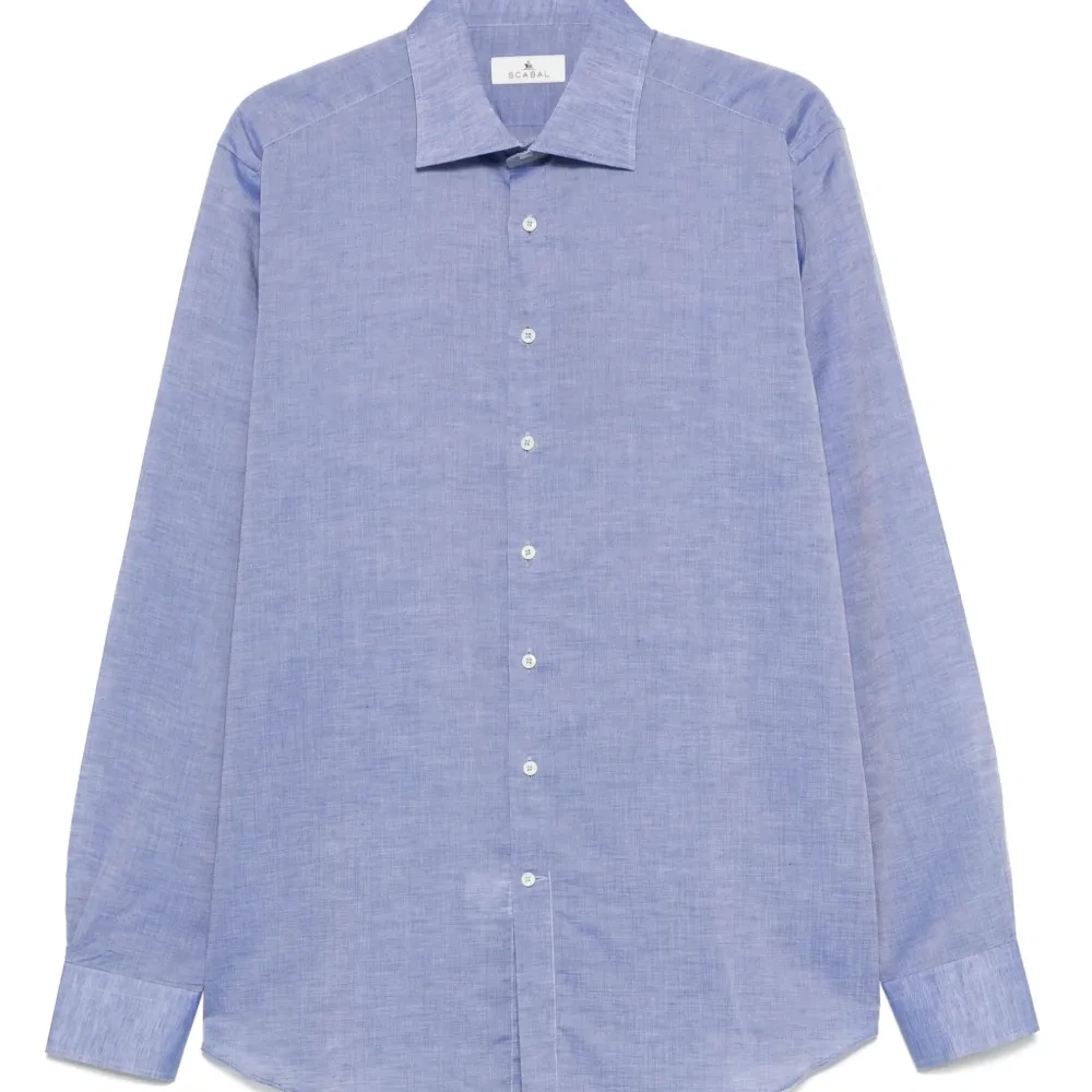 рубашка из смеси льна и хлопка