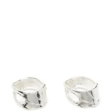 Серебряные кольца для салфеток в виде листьев