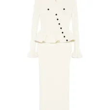 Трикотажное платье миди асимметричного кроя