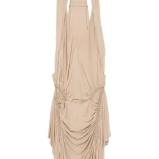 Миди-платье с драпировкой в стиле шибари