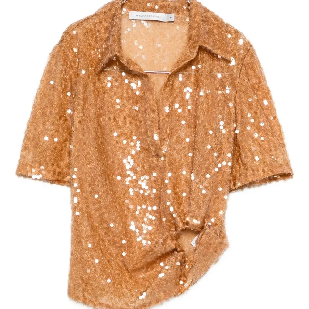 Поло с отделкой пайетками