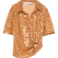 Поло с отделкой пайетками