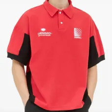 рубашка поло со вставками