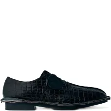 туфли дерби с тиснением под кожу крокодила из коллаборации с Clarks