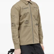 куртка-рубашка на молнии с принтом Inner Space Plant куртка-рубашка на молнии с принтом Inner Space Plant