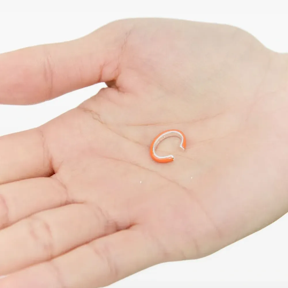 серебряная серьга-кафф