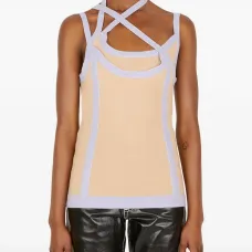 Топ асимметричного кроя со вставками