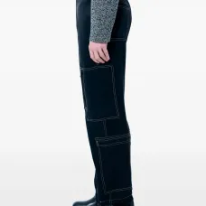 атласные брюки T.D. с декоративной строчкой