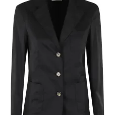 Однобортный пиджак с накладными карманами