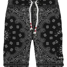 Шорты с принтом пейсли и кулиской Шорты с принтом пейсли и кулиской
