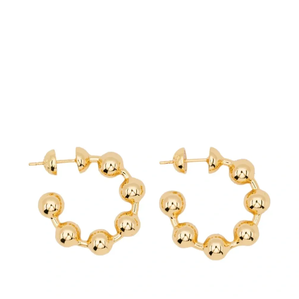 Серьги-кольца с бусинами