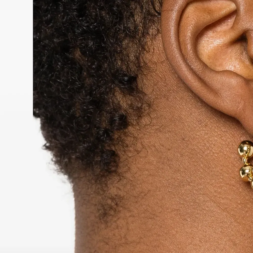 Серьги-кольца с бусинами