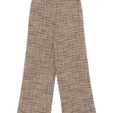 Твидовые брюки широкого кроя
