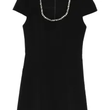 Платье мини с кристаллами