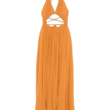 Платье макси со складками