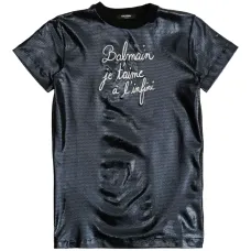 Атласное платье-футболка с графичным принтом