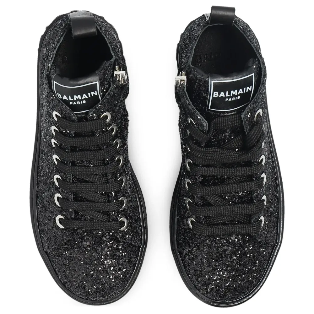 Высокие кеды с блестками