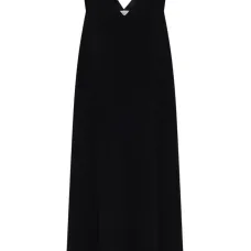 платье без рукавов с V-образным вырезом