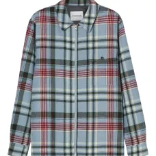 клетчатая куртка-рубашка на молнии