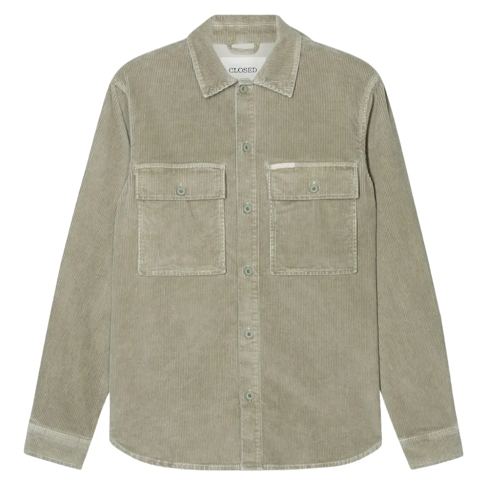 Вельветовая рубашка с карманом