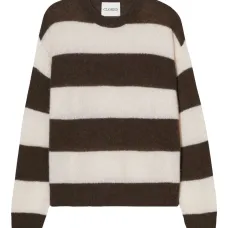 полосатый свитер с круглым вырезом полосатый свитер с круглым вырезом