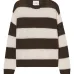 полосатый свитер с круглым вырезом