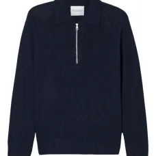 свитер с воротником-стойкой на молнии