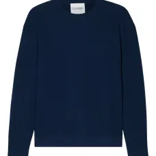 свитер в рубчик с круглым вырезом